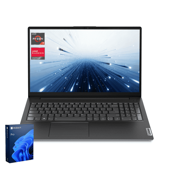 Lenovo V15 Business Laptop, 15.6" FHD, AMD Ryzen 7 7730U, 16GB RAM, 512GB SSD, Wi-Fi 6, Win 11 Pro