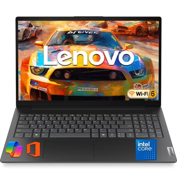 Lenovo V15 Business Laptop, 15.6" FHD Display, Efficient Quad-Core Intel Processor, 8GB DDR5 RAM, 256GB PCIE SSD, Wi-Fi 6, RJ45 Ethernet, HDMI, Copilot-AI-Ready, Windows 11 Pro, MS 365 for the web
