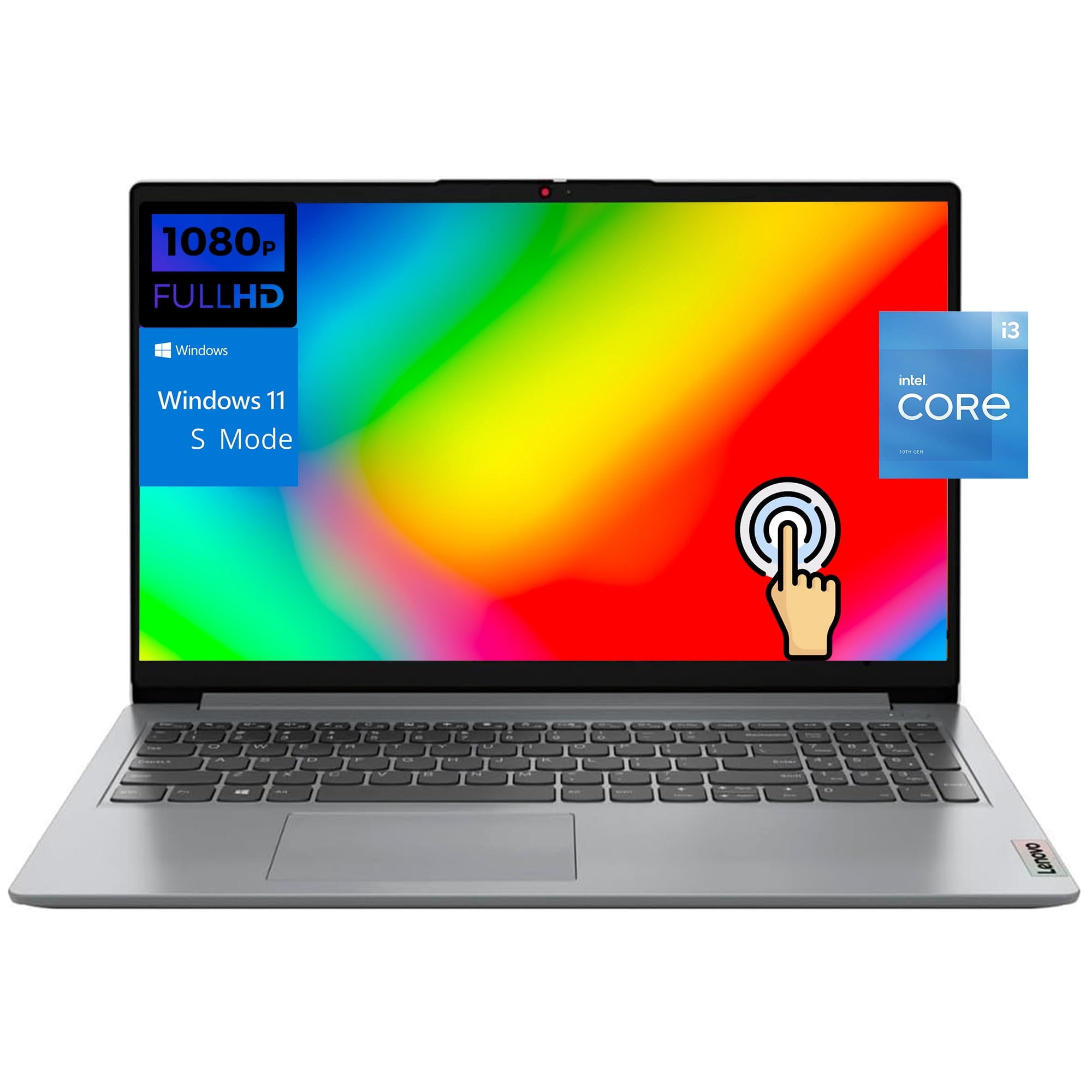 Lenovo Ideapad 15.6" FHD Touchscreen Business Laptop Computer, Intel Core i3-1215U, 16GB RAM, 512GB PCIe SSD, Wi-Fi 6, Long Battery Life, HDMI, Cloud Gray