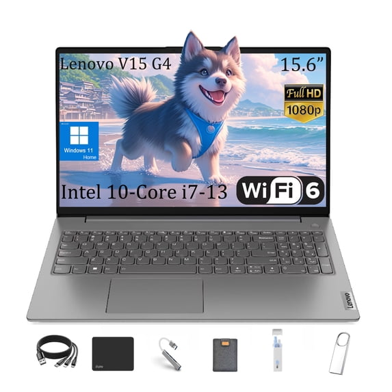Lenovo V15 G4 15.6" Business Laptop, FHD Anti-Glare Display, Intel 10-Core i7-13620H (Beat Ultra 7 255U),40GB RAM, 1TB SSD, WiFi 6, Bluetooth 5.2, Windows 11 Home, with 5ave 6-in-1 Accessory Kit