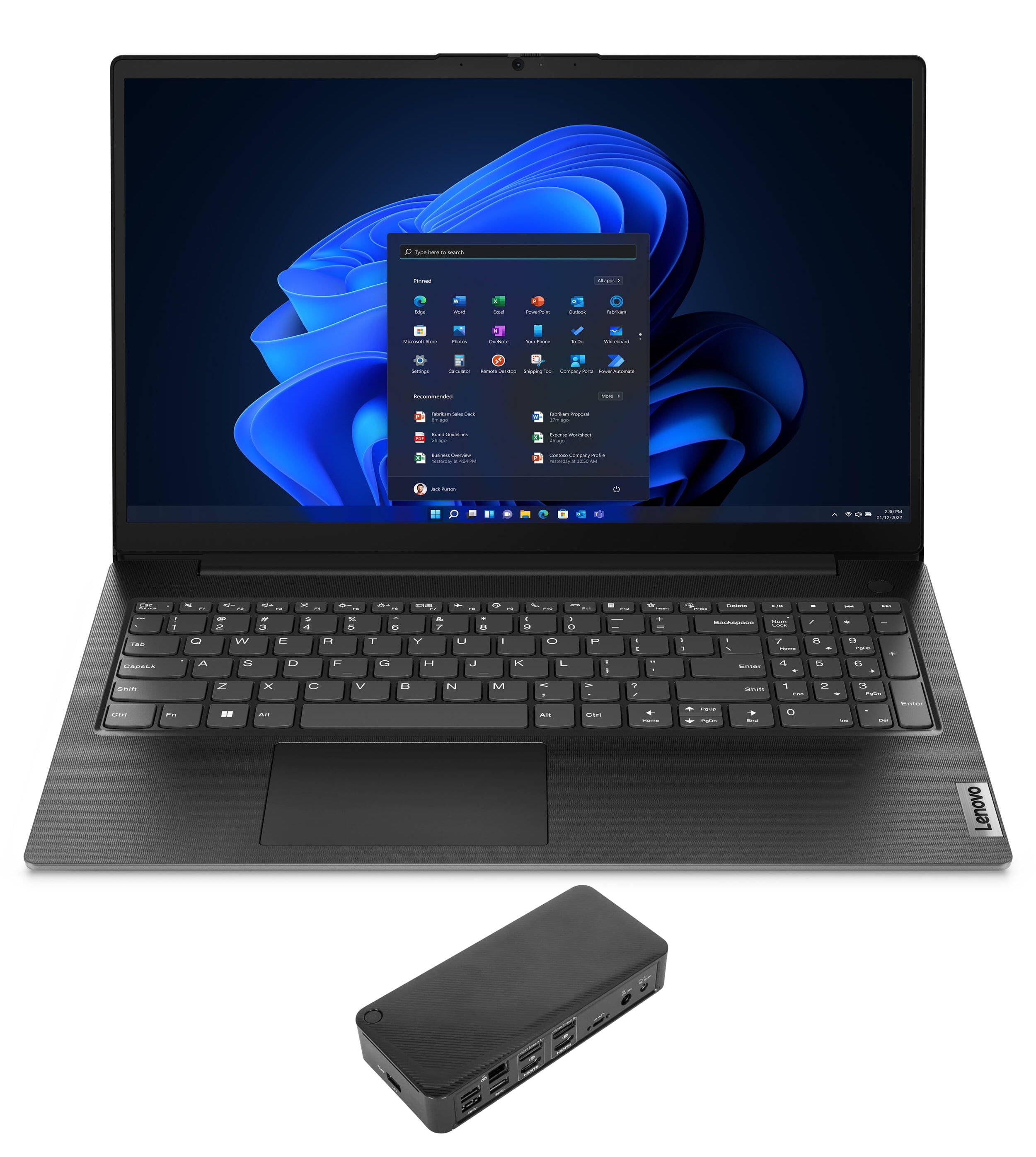 Lenovo V15 G4 ABP Home/Business Laptop (AMD Ryzen 7 7730U 8-Core, 15.6in 60 Hz Full HD (1920x1080), AMD Radeon, 24GB RAM, 4TB PCIe SSD, Wifi, Webcam, Bluetooth, Win 11 Pro) with USB-C Dock