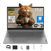 Lenovo V15 G4 Business Laptop, 15.6″ FHD Anti-Glare Display, Intel 8-Core i5-13420H (Beat i7-1355U), 16GB RAM, 512GB SSD, WiFi6, Bluetooth5.2, RJ-45, Windows 11 Home, with 5ave 6-In-1 Accessory Kit