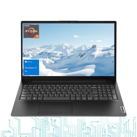 Lenovo V15 Windows Business Laptop, 15.6" FHD Display, AMD Ryzen 5 5500U, 16GB RAM 512GB SSD, Black