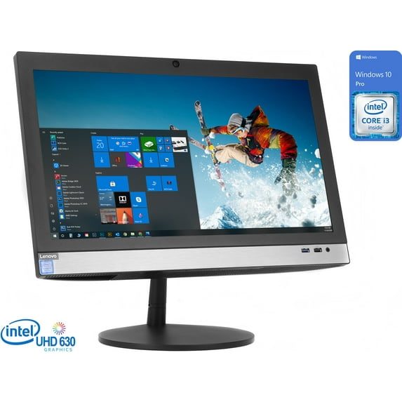Lenovo V330 All-in-One, 19.5" HD+ Display, Intel Core i3-9100 Upto 4.2GHz, 8GB RAM, 512GB NVMe SSD, DVDRW, HDMI, Card Reader, Wi-Fi, Bluetooth, Windows 10 Pro