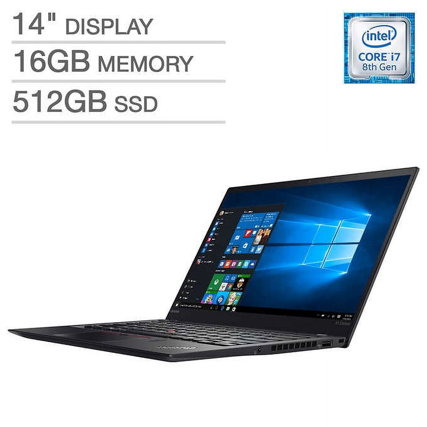 Lenovo X1 Carbon 6th Generation Ultrabook: Core i7-8550U, 16GB RAM, 512GB  SSD, 14Inch Full HD Display, Backlit Keyboard