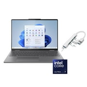 Lenovo Yoga 2 in 1 16 2K Touchscreen Laptop | Intel Core Ultra 7 155U | Intel HD Graphics | Backlit | Fingerprint | 16GB RAM DDR5 | 1024GB SSD | Windows 11 Home | Bundle with USB 3.0 Hub