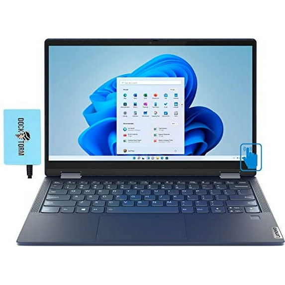 Lenovo Yoga 6 13 Home & Business 2-in-1 Laptop (AMD Ryzen 5 5500U 6-Core, 8GB RAM, 2TB PCIe SSD, AMD Radeon, 13.3" Touch Full HD (1920x1080), Fingerprint, WiFi, Bluetooth, Win 11 Pro) with Hub