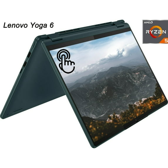 Lenovo Yoga 6 2-in-1 Laptop, 13.3" WUXGA Touchscreen, AMD Ryzen 5 7530U, 8GB RAM, 256GB SSD, AMD Radeon Graphics, Windows 11 Home