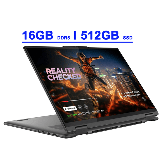 Lenovo Yoga 7 16 Premium 2-in-1 Laptop 16" WUXGA IPS Glossy Touch Intel 8-core Ultra 5 226V (Up to 40 TOPS) 16GB DDR5 512GB SSD Backlit Fingerprint Backlit Fingerprint Wi-Fi7 Win11 Copilot AI