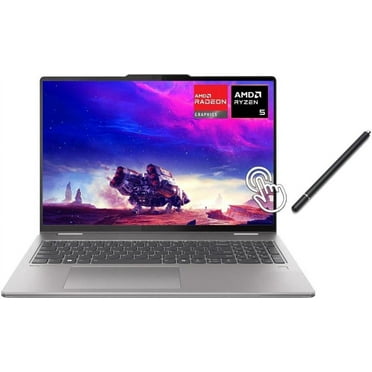 Lenovo Yoga 7 2-in-1 16" WUXGA Touchscreen Laptop | AMD Ryzen 5 8640HS(Beat i5-1355U)|AMD Radeon Graphics| Backlit |Fingerprint | 8GB RAM DDR5 | 512GB SSD | Windows 11 Home | Bundle with Stylus Pen