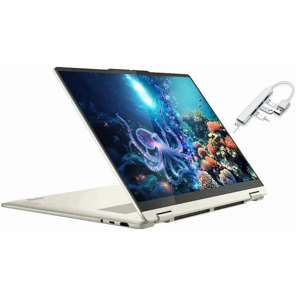 Lenovo Yoga 7 2-in-1 Copilot+ PC 16" WUXGA Touchscreen Laptop|AMD Ryzen AI 5 340|AMD Radeon 840M|Fingerprint|Backlit| 16GB RAM DDR5 | 512GB SSD | Windows 11 Home | Bundle with USB 3.0 Hub