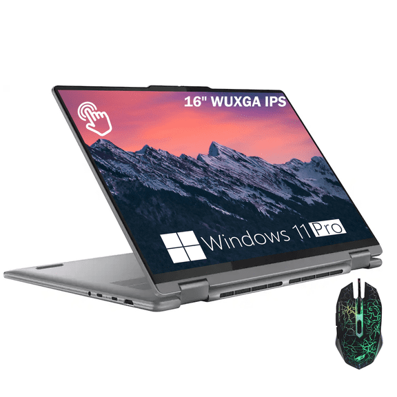 Lenovo Yoga 7 2-in-1 Touchscreen Laptop, 16" 2K IPS Display, AMD Ryzen 7 8840HS, 16GB RAM, 1TB SSD, Fingerprint, Backlit KB, FHD IR Webcam, WiFi 6E, Win11 Pro, Artic Grey
