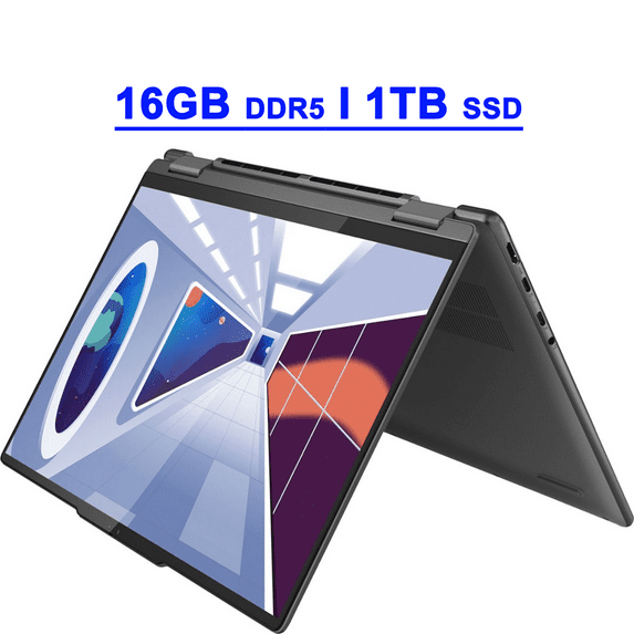 Lenovo Yoga 7i 14 Premium 2-in-1 Laptop 14" 2.2K IPS Touch 100% sRGB Glossy 13th Gen Intel 10-Core i5-1335U Processor 16GB DDR5 1TB SSD Backlit Fingerprint Thunderbolt Win11 Gray
