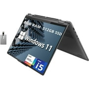 Lenovo Yoga 7i 16" WUXGA 2-in-1 Touchscreen Laptop, Intel Core i5-1335U, 8GB LPDDR5 RAM, 512GB SSD, Backlit Keyboard, Fingerprint Reader, Intel Iris Xe, FHD Webcam, Grey, Win 11, 32GB USB Card