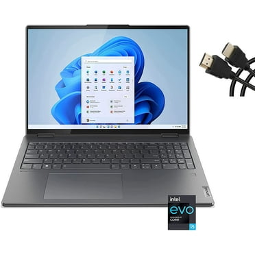 Lenovo Yoga 7i 16 inch 2.5K Touchscreen (2560 x 1600) 2-in-1 Convertible Laptop Computer, Core i5-1240P, 8GB Memory, 256GB SSD, Backlit Keyboard, Storm Grey with Mazepoly Accessory