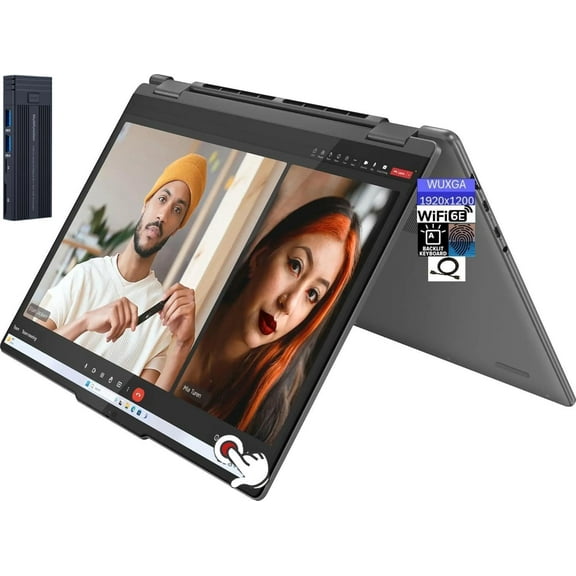 Lenovo Yoga 7i 2-in-1 16" 2K WUXGA Touchscreen Laptop, Intel Core Ultra 5 125U 12-Core Processor, 16GB RAM 2TB SSD, Fingerprint Reader, Backlit Keyboard, Wi-Fi 6E, Windows 11 Home, Storm Grey