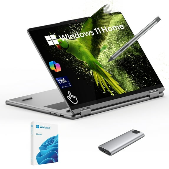 Lenovo Yoga 7i 2-in-1 Laptop 16" 2K Touchscreen AI Copilot+ PC–Intel Core Ultra 5, 16GB RAM, 512GB SSD + 256GB Portable SSD, Wi-Fi 7, Thunderbolt 4, Fingerprint, Webcam, w/Stylus Pen, Win 11 Home