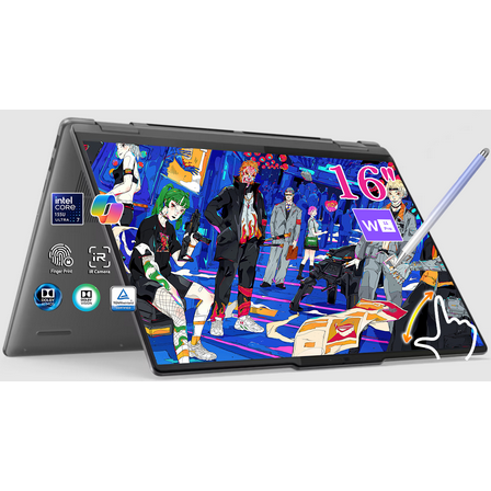 Lenovo Yoga 7i 2-in-1 Laptop, 16" 2K Touchscreen Display, Core Ultra 7 155U (Up to 4.80 GHz), 16GB RAM, 1TB PCIe SSD, Wi-Fi 6E, Backlit KB, FP Reader, TB 4, Webcam, Keypad, Win 11 Pro,W/stylus Pen