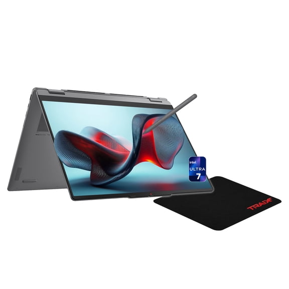 Lenovo Yoga 7i 2-in-1 Laptop, Intel Ultra 7-355, 24 GB LPDDR5X RAM, 2 TB PCIe SSD, 14" WUXGA (1920x1200) OLED Touchscreen, Intel Graphics, Backlit Keyboard, W11 Pro, Luna Grey + Traix Mousepad