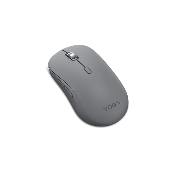 Lenovo Yoga Bluetooth Silent Mouse, 3 Level DPI Adjustment, 36 Month Battery Life, Bluetooth 5.3, 3 Device Paring, Whisper Quiet, Programmable Buttons, Smooth Finish, Luna Grey