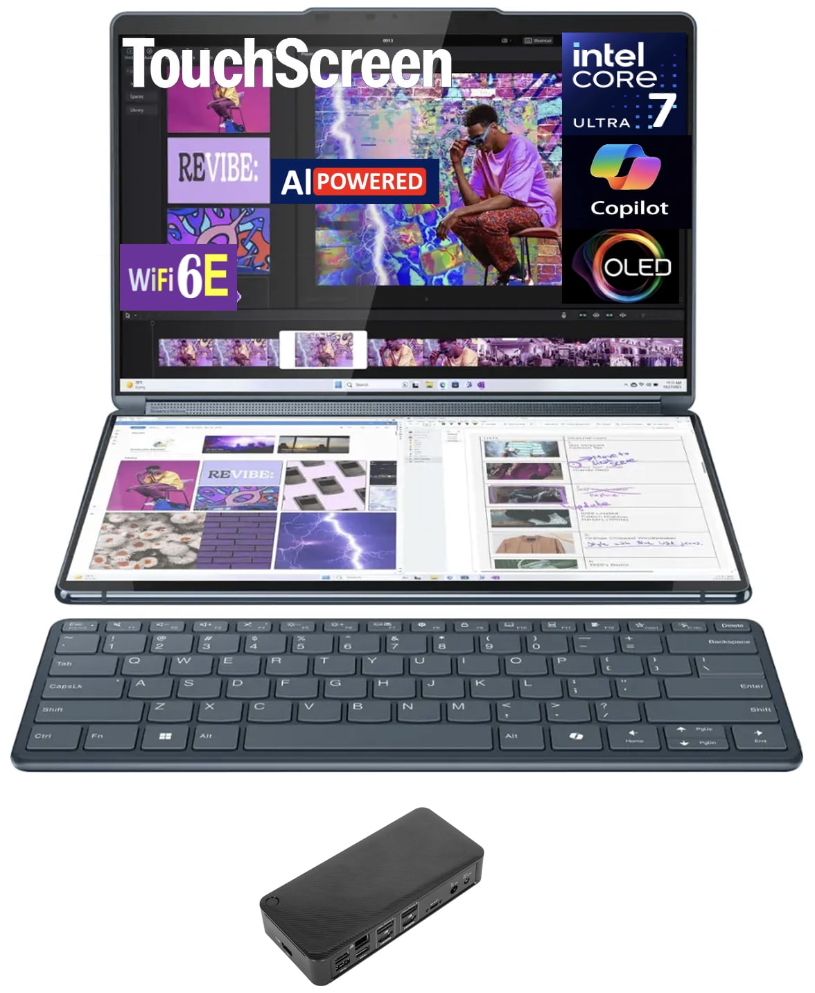 Lenovo Yoga Book 9i AI PC 2-in-1 Laptop 13.3in Touchscreen OLED