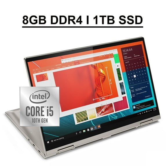 Lenovo Yoga C740 14 2-in-1 Business Laptop 14" FHD IPS Anti-glare Touchscreen 10th Gen Intel Quad-Core i5-10210U 8GB DDR4 1TB SSD Intel UHD Graphics Backlit Keyboard Fingerprint USB-C Win10 Mica
