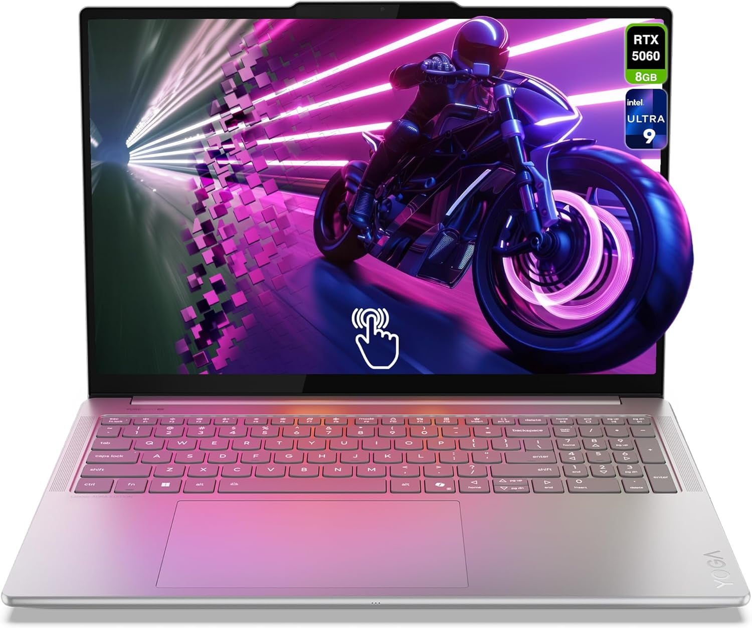 Lenovo Yoga Pro 9i Laptop, Intel Ultra 9-285H, 32 GB LPDDR5x RAM, 4 TB PCIe SSD, 16" 3.2K (3200x2000) OLED Touchscreen, Nvidia G-Force RTX 5060, Backlit Keyboard, W11 Pro, Luna Grey