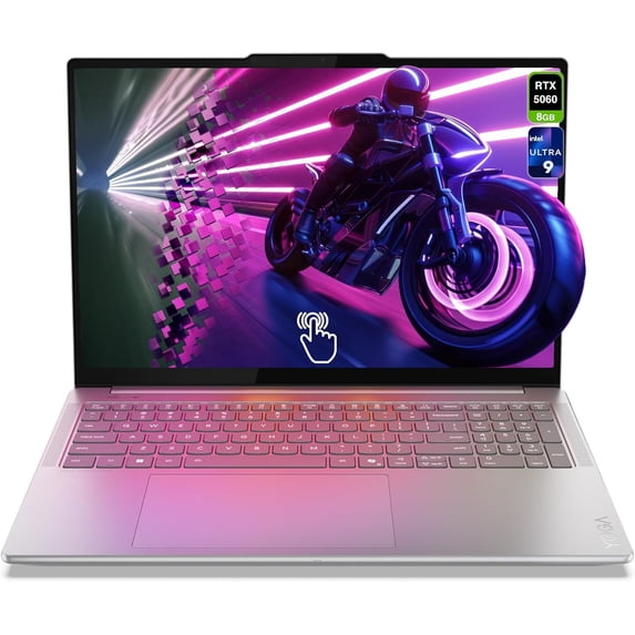 Lenovo Yoga Pro 9i Laptop, Intel Ultra 9-285H, 32 GB LPDDR5x RAM, 4 TB PCIe SSD, 16" 3.2K (3200x2000) OLED Touchscreen, Nvidia G-Force RTX 5060, Backlit Keyboard, W11 Home, Luna Grey