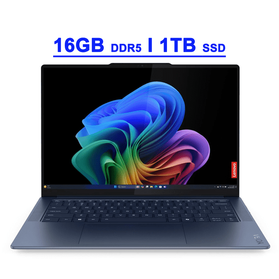Lenovo Yoga Slim 7 Premium Business Laptop 14.5" 3K OLED Touch (100% DCI-P3 1000nits HDR Peak) Qualcomm 12-core Snapdragon X Elite (Up to 45 TOPS) 16GB DDR5 1TB SSD Win11 Copilot AI