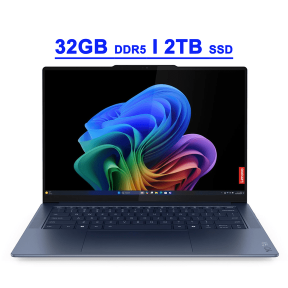 Lenovo Yoga Slim 7 Premium Business Laptop 14.5" 3K OLED Touch (100% DCI-P3 1000nits HDR Peak) Qualcomm 12-core Snapdragon X Elite (Up to 45 TOPS) 32GB DDR5 2TB SSD Backlit Wi-Fi7 Win11 Copilot AI