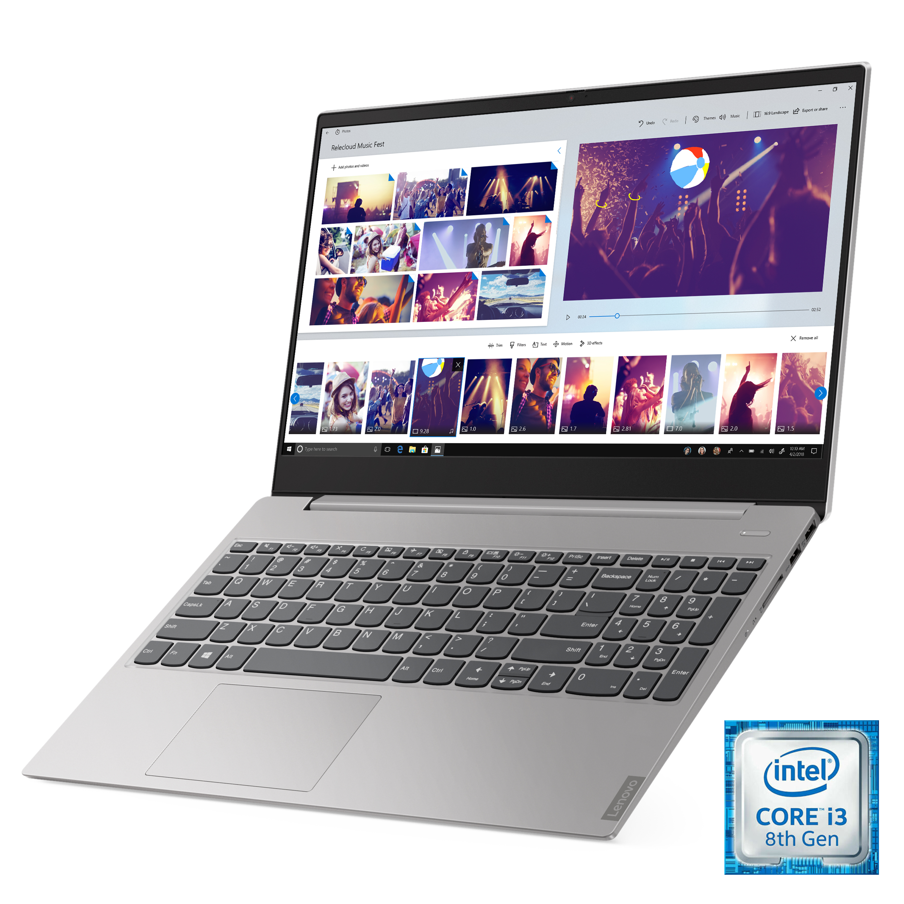 Lenovo ideapad S340 15.6" Laptop, Intel Core i3-8145U Dual-Core Processor, 8GB Memory, 128GB Solid State Drive, Windows 10 - Platinum Grey - 81N80092US - image 1 of 17