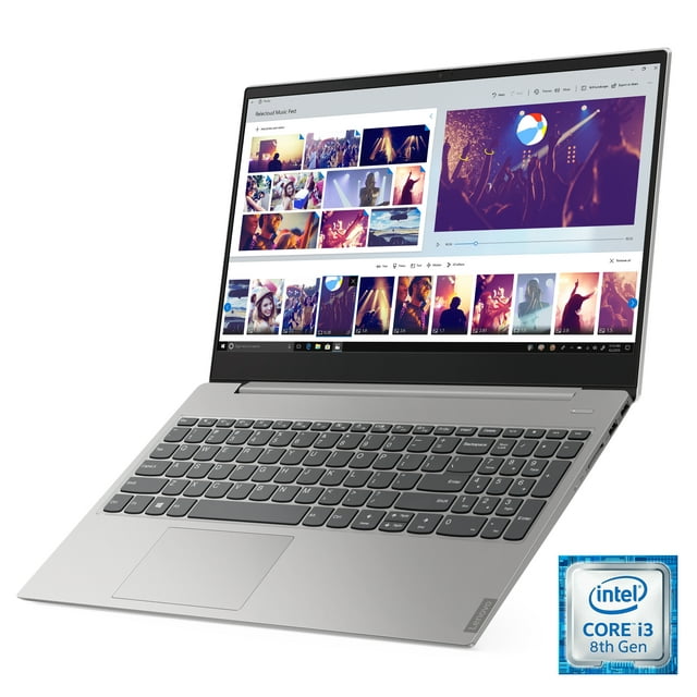 Lenovo ideapad S340 15.6" Laptop, Intel Core i3-8145U Dual-Core Processor, 8GB Memory, 128GB Solid State Drive, Windows 10 - Platinum Grey - 81N80092US