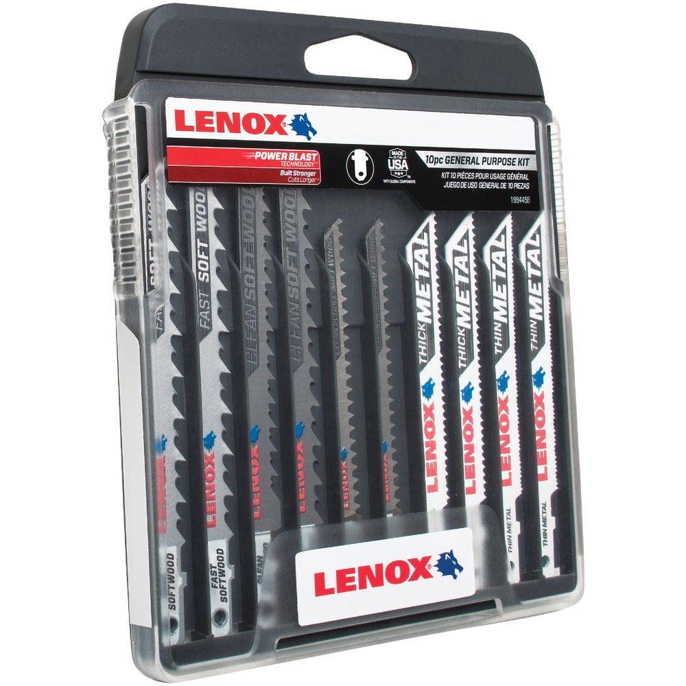 Lenox Jigsaw Blade Assortment T-Shank General Purpose - 10 Piece