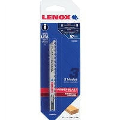 Lenox 1991382 4 in. 10 TPI All Purpose T-Shank Bi-Metal Jig Saw Blades - Pack of 2