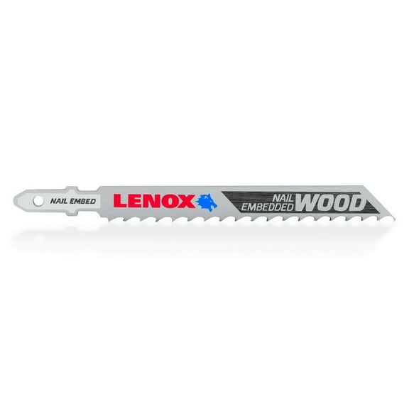 Lenox Bi-Metal T-Shank Jigsaw Blade for Wood, 6 TPI - 3 Piece, 4 in x 0.37 in x 0.05 in