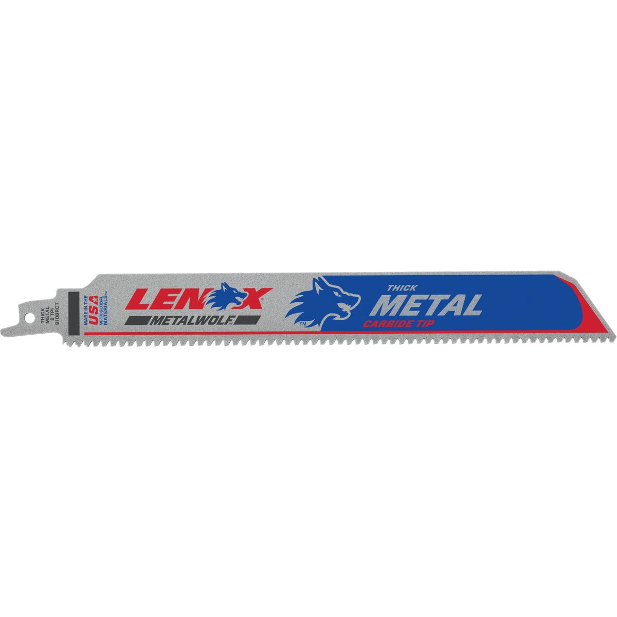 Lenox 2014225 9" 8TPI LAZER Ct 9108RCT Reciprocating Saw Blade, 5PK — Heavy-Duty Construction, Professional Use