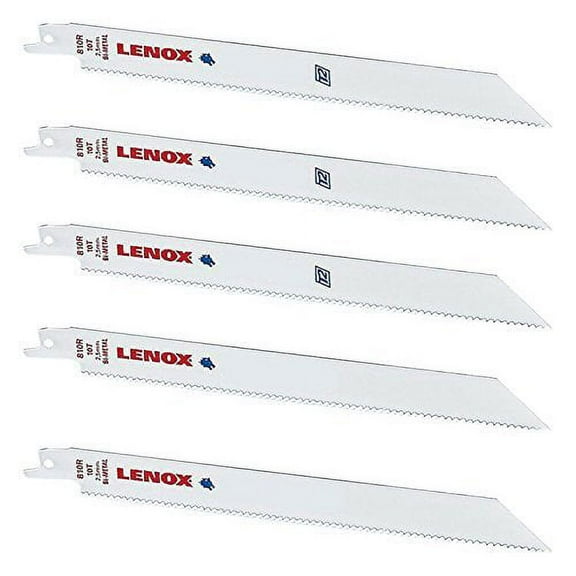 Lenox 20582956R 9" 6TPI Lazer Bi-Metal Wood Reciprocating Saw Blades, 5-Pack