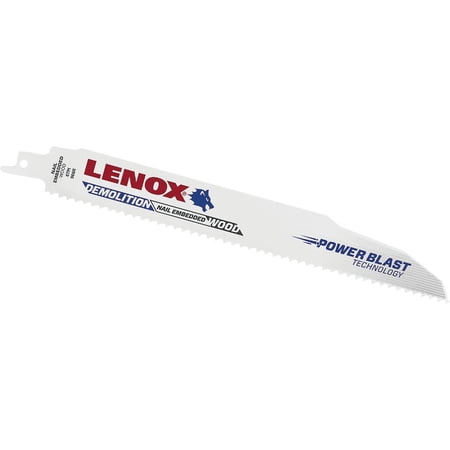 Lenox 20598-966R 9 x 7/8 x 0.062 6-TPI Demolition Bi-Metal Reciprocating Saw Blades 2 per Package by Lenox