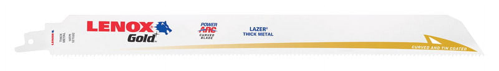Lenox Gold 12 in. Bi-Metal Reciprocating Saw Blade 10 TPI 5 pk