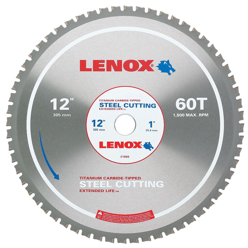 Lenox 21888ST120060CT 12 (305mm) 60 Tooth Count Metal Cutting Circular Saw Blade For Steel