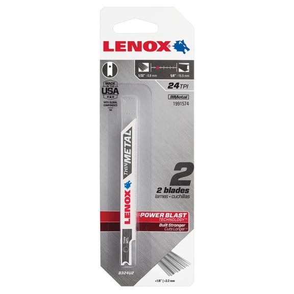 Lenox 24 TPI All Purpose T-Shank Bi-Metal Jig Saw Blades