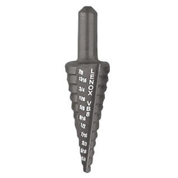 Lenox 30908VB8 Step Bit, 3/16 - 13/16"