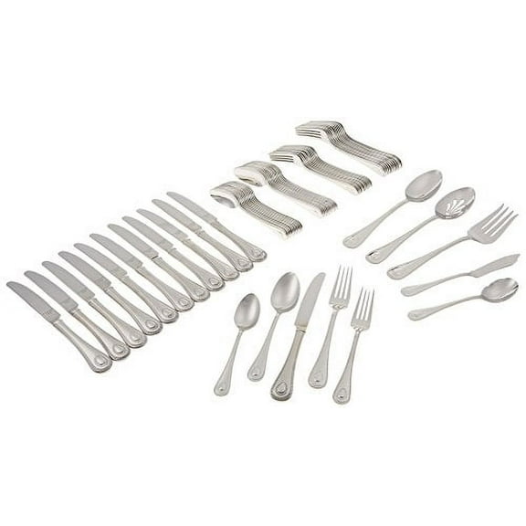 Lenox French Perle 65-Piece Flatware Set, Stainless Steel