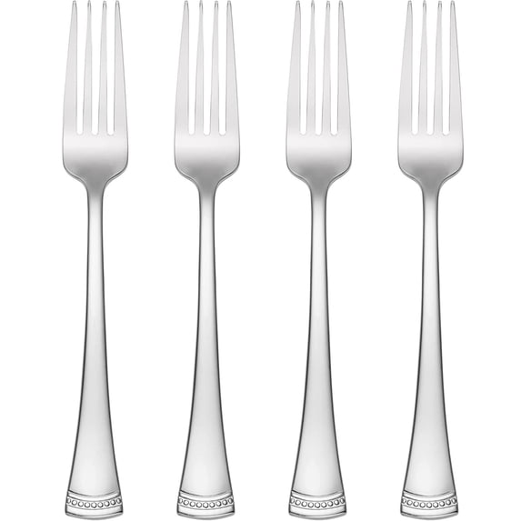 Lenox 8.25 x 1.00 inches Stainless Steel Tableware Forks with Glossy (4 Count)