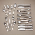 thumbnail image 1 of Lenox 846853 Gorham Column 45 Piece Flatware Set, Stainless Steel, Dishwasher Safe, Silver, 1 of 7