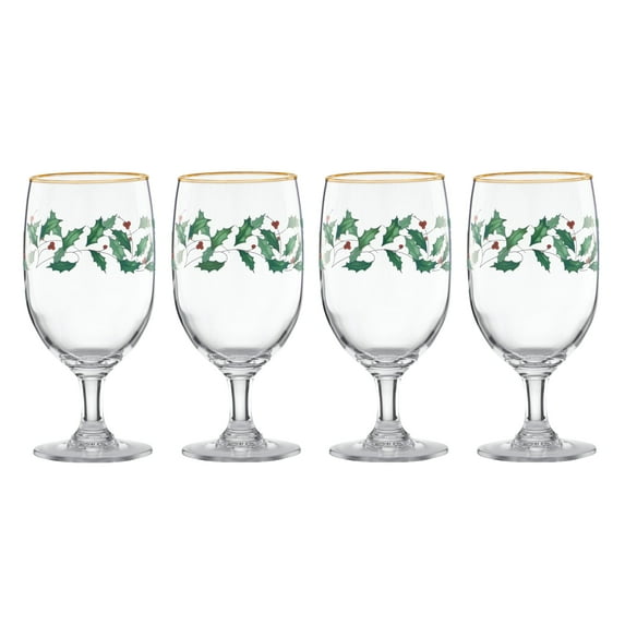 Lenox 849606 Holiday 4-Piece Iced Beverage Glass Set