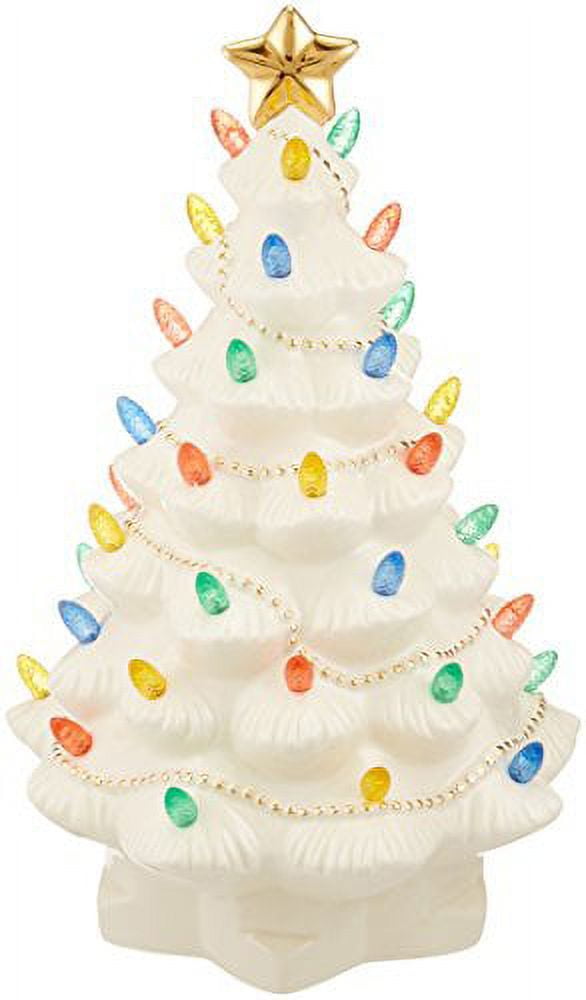 Treasured Traditions Ivory Light-Up Tree Figurine - Thumbnail 3