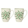 thumbnail image 1 of Lenox 870002 2-Piece Holly Mug Set, 1 of 6