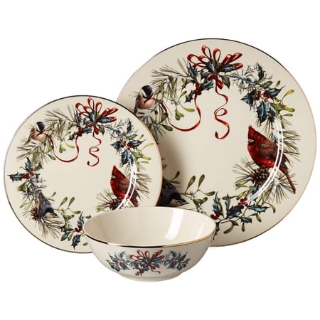 Lenox 883433 Winter Greetings Dinnerware Place Setting, Multicolor