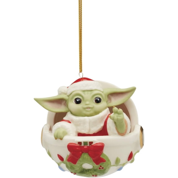 Lenox 895920 Star Wars Grogu's Holiday Hover Pram Ornament